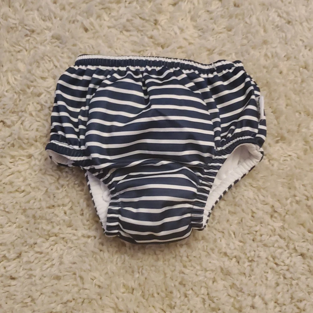 5 For $25 Green Sprouts Striped Navy and White Kids Swim‎ Diaper Size 24 Months